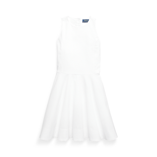 Stretch Cotton Dobby Dress Girls 7-14 Years 1