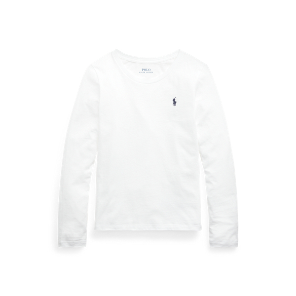 White Cotton Jersey Long-Sleeve Tee Girls 7-16 1