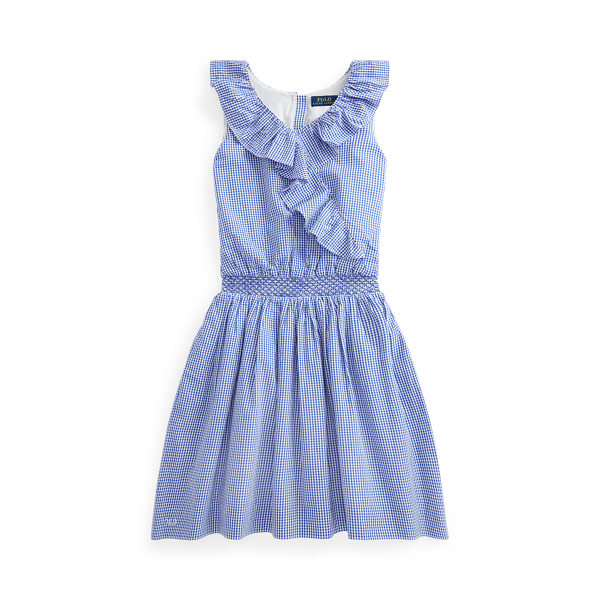 Gingham Cotton Seersucker Dress