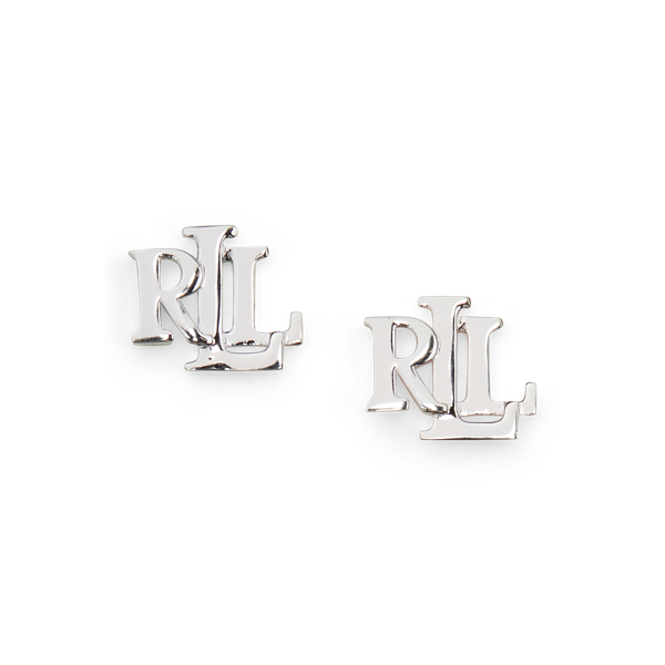 Sterling Silver Logo Stud Earrings