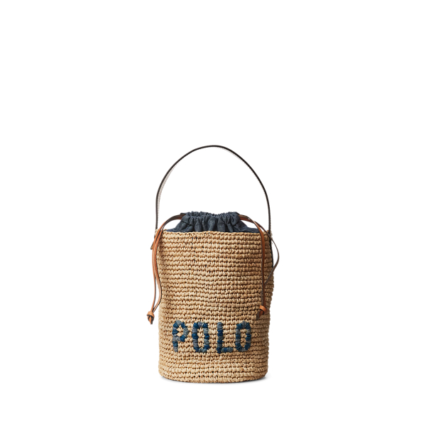 Raffia Mini Bucket Bag