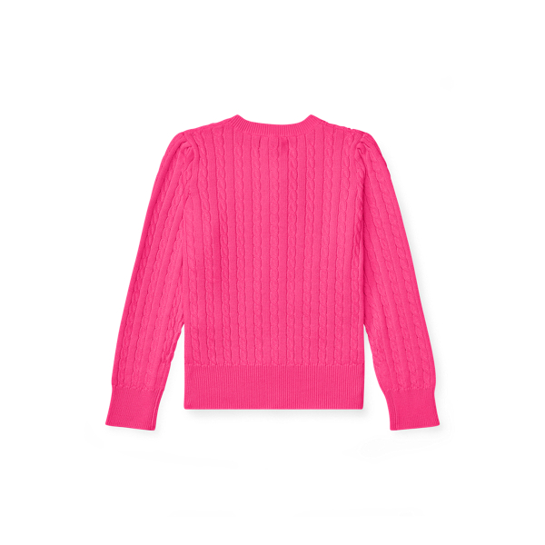 Accent Pink Mini-Cable Cotton Cardigan Girls 1.5-6.5 Years 2