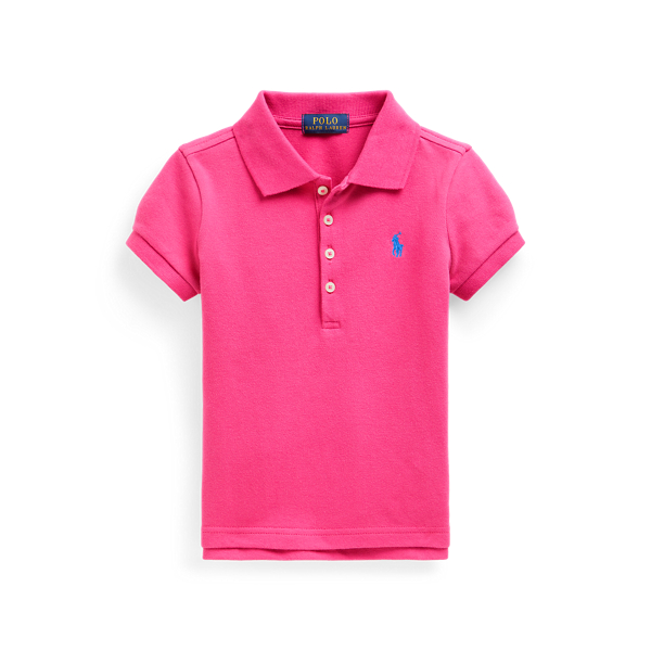 Stretch Cotton Mesh Polo Shirt