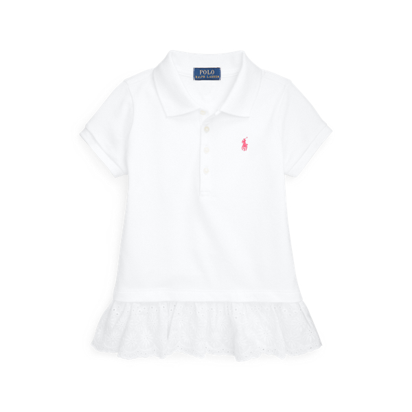 Eyelet-Hem Stretch Mesh Polo