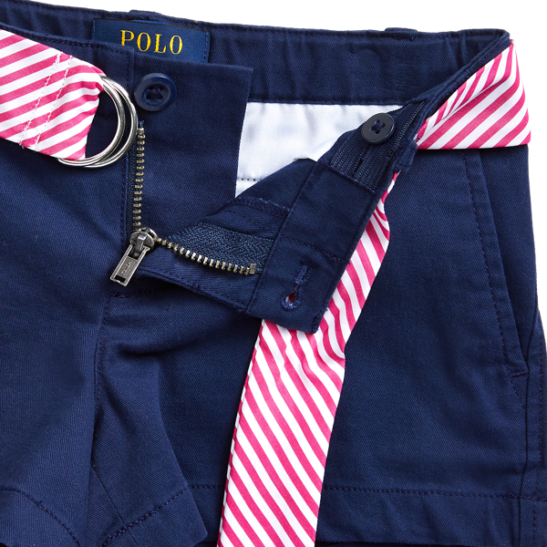 Newport Navy Belted Stretch Chino Short Girls 1.5-6.5 Years 3