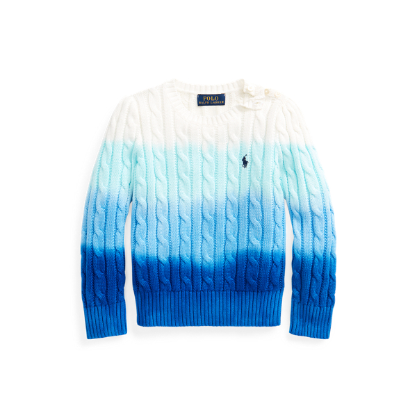Dip-Dyed Cable-Knit Cotton Jumper
