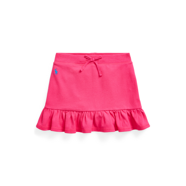 Ruffled Stretch Mesh Skort