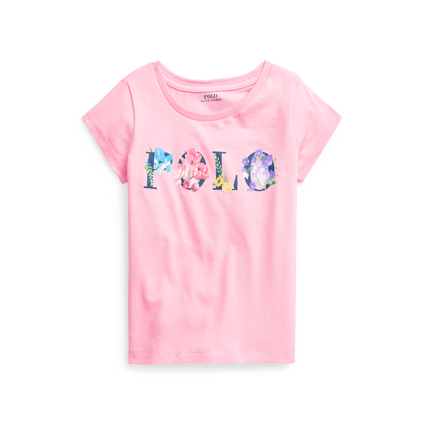 Floral-Logo Cotton Jersey Tee
