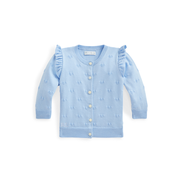 Cardigan in cotone con cuori