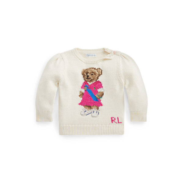 Polo Bear Cotton Jumper Baby Girl 1