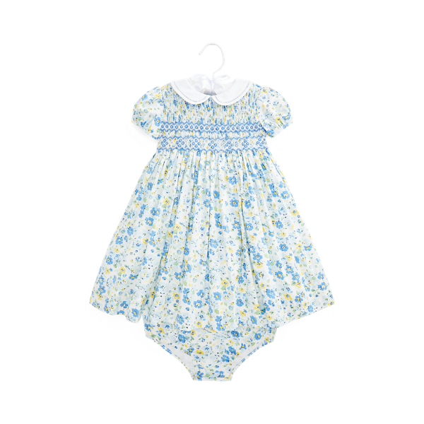 Floral Cotton Dress &amp; Bloomer Set Baby Girl 1