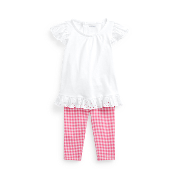 Eyelet Top &amp; Gingham Legging
