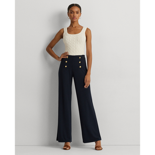 Stretch Jersey Wide-Leg Pant