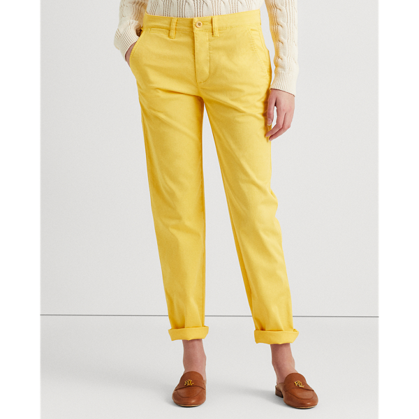 Beach Yellow Slim Fit Stretch Chino Trouser Lauren 4