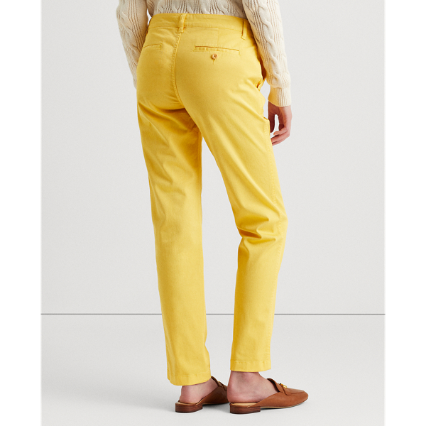 Beach Yellow Slim Fit Stretch Chino Trouser Lauren 5