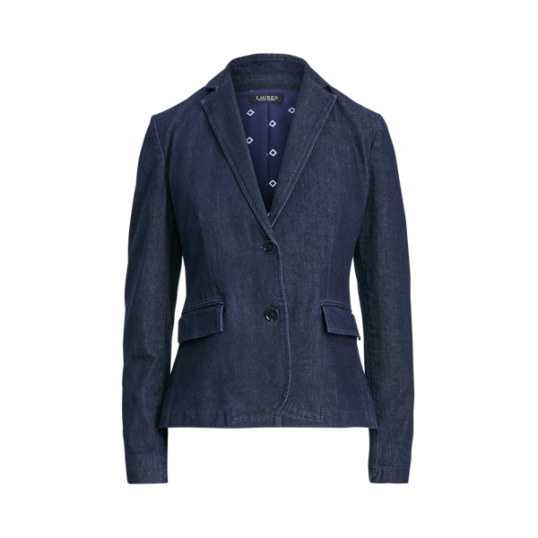 Rinse Wash Stretch Indigo Denim Jacket Lauren 2