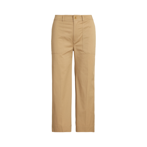 Cotton Twill Wide-Leg Pant Lauren em 1