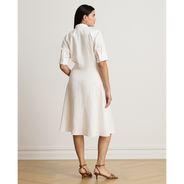 Tie-Front Linen Shirtdress