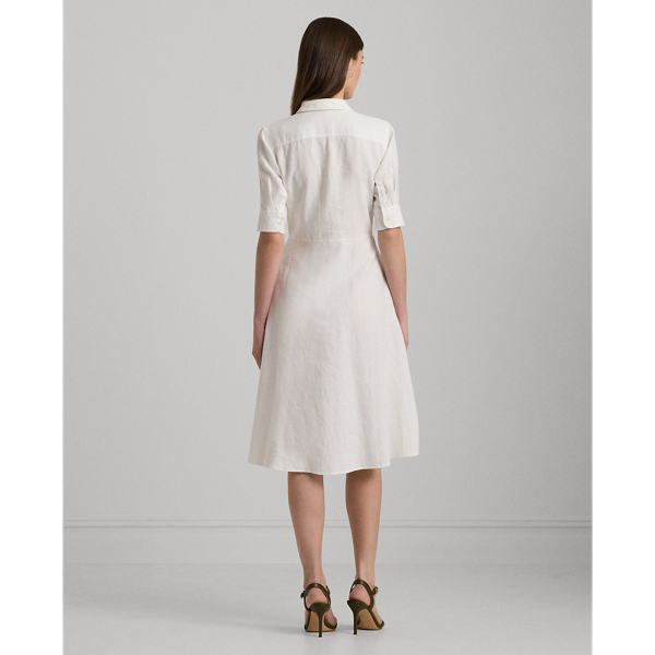 ☆要在庫確認☆Polo Ralph Lauren Linen Dress Belted Linen Shirtdress