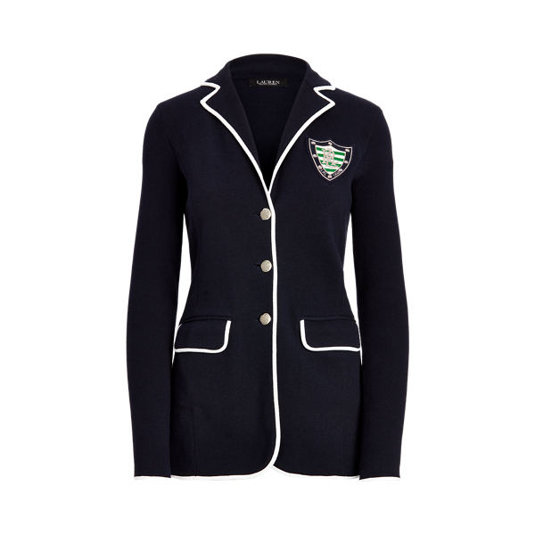 Refined Navy/White Bullion Combed Cotton Blazer Lauren 2
