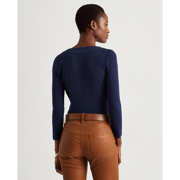 ラルフ・ローレン Lauren Ralph Lauren Plus Size ストレッチ Jersey Surplice Top レディース シャツ Surplice Jersey Top