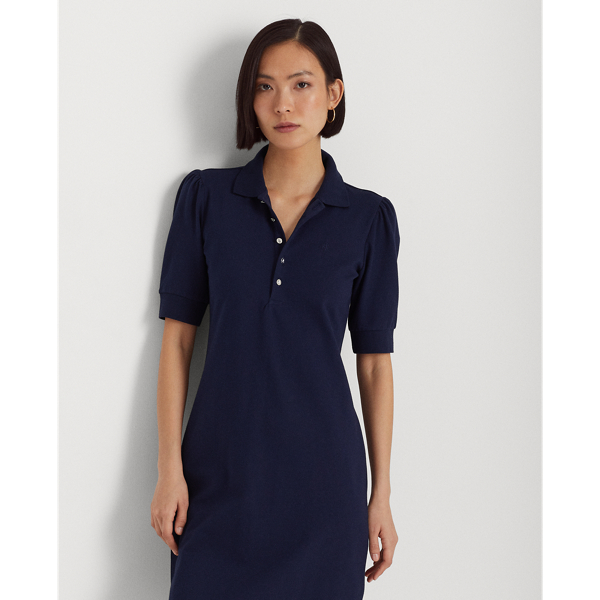 Refined Navy Collared Shift Dress Lauren Petite 4