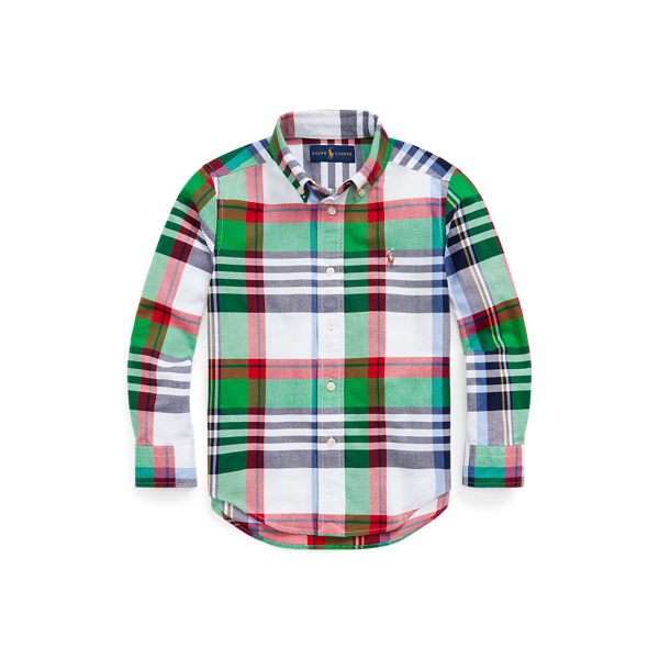 Plaid Cotton Oxford Shirt