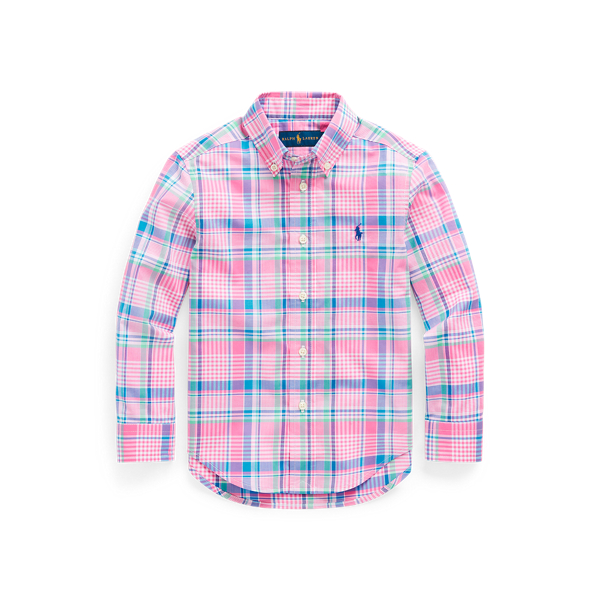 Camicia scozzese in popeline di cotone Boys 1.5-6 Years in 1