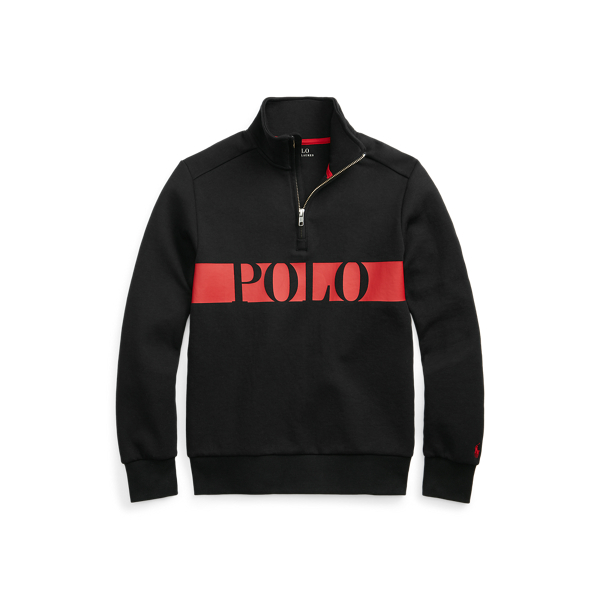 Logo Double-Knit Quarter-Zip Sweatshirt