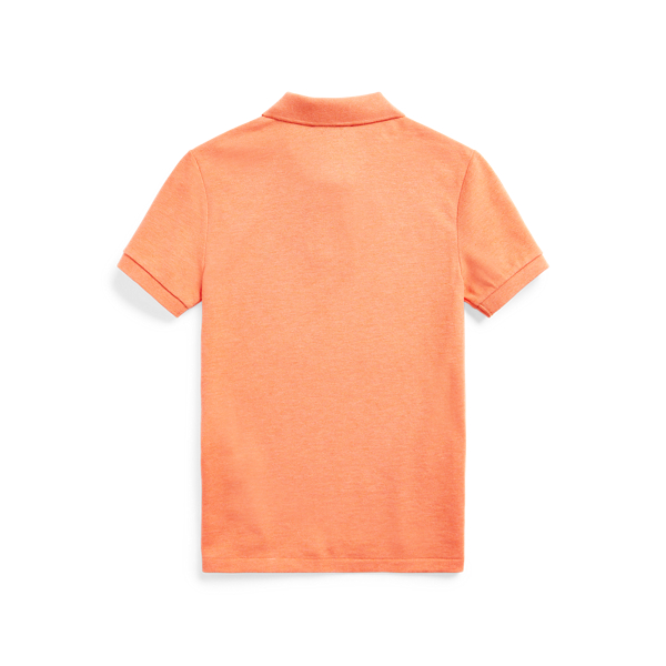 Sunset Orange Heather Slim Fit Cotton Mesh Polo Boys 6-14 Years 2