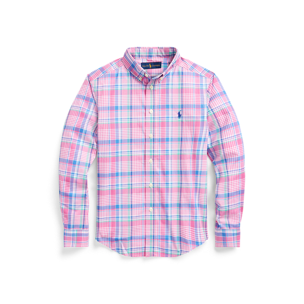 Plaid Cotton Poplin Shirt