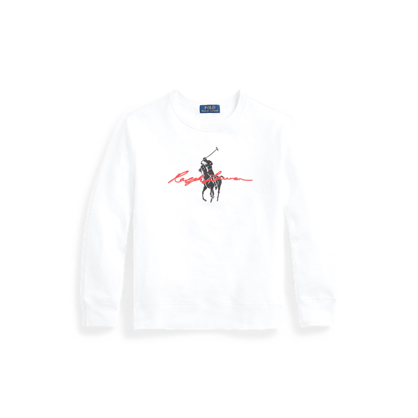 Fleece sweatshirt met logo en Big Pony