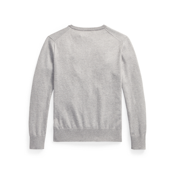Andover Heather Cotton V-Neck Sweater Boys 8-20 2
