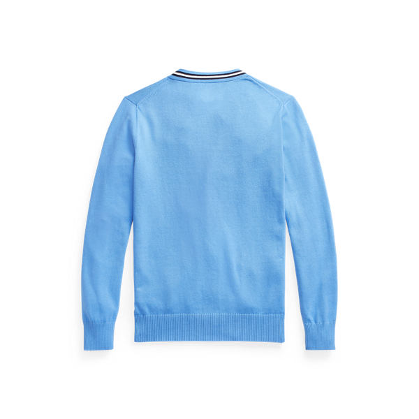 Harbor Island Blue Cotton V-Neck Cardigan Boys 8-20 2
