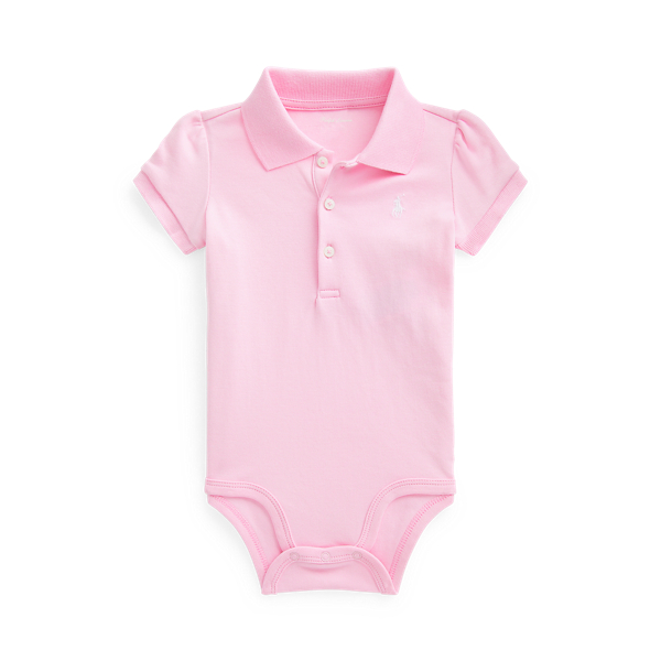Soft Cotton Polo Bodysuit Baby Girl em 1