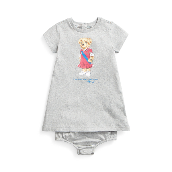 Vestido e tapa-fraldas Polo Bear Baby Girl em 1