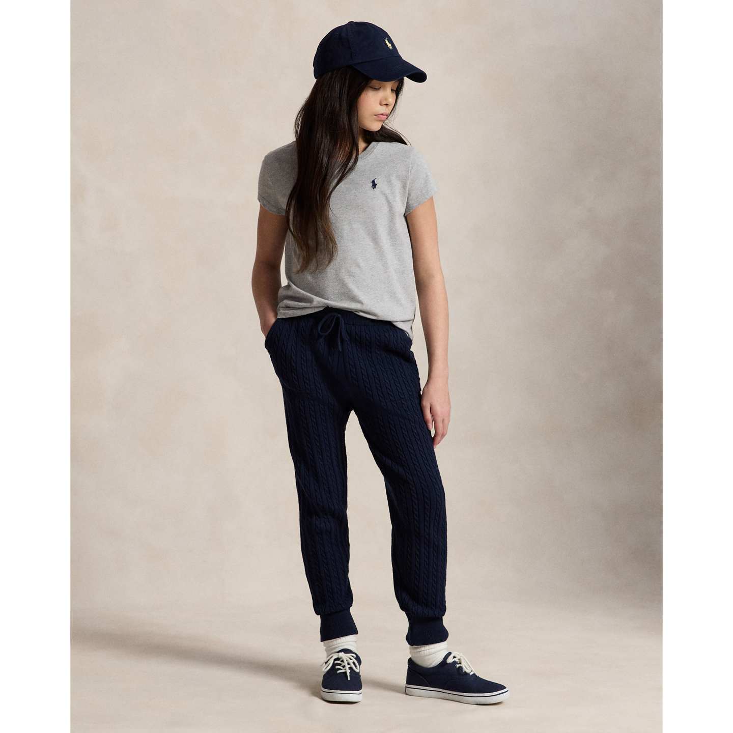 Детская футболка Ralph Lauren Cotton Jersey, цвет: Меланжевый — фото 2