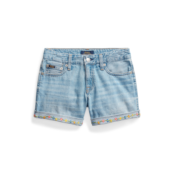 Floral Cotton Denim Short Girls 7-14 Years 1