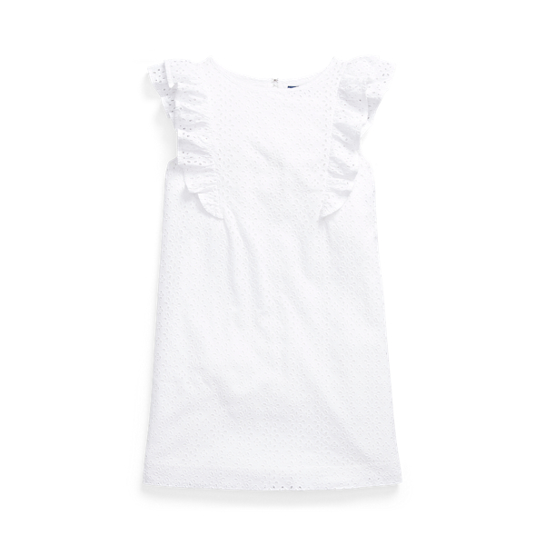 Ruffled Eyelet Cotton Dress