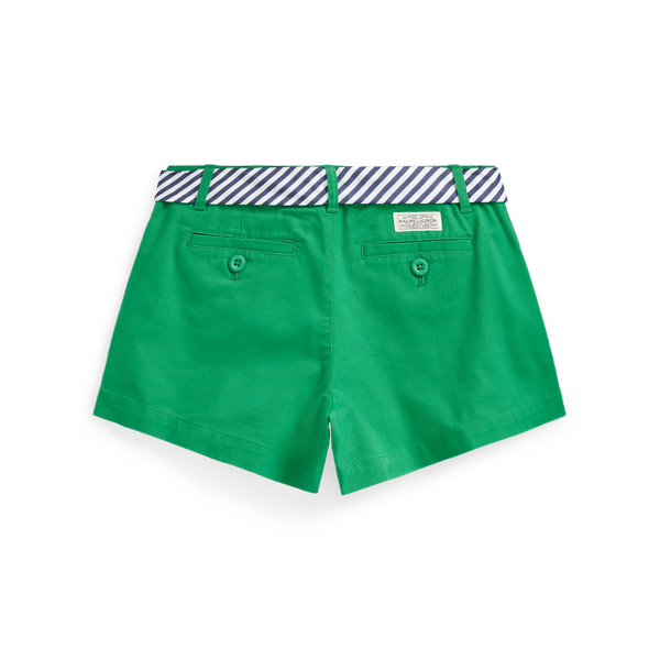 Golf Green Belted Stretch Chino Short Girls 7-14 Years 2