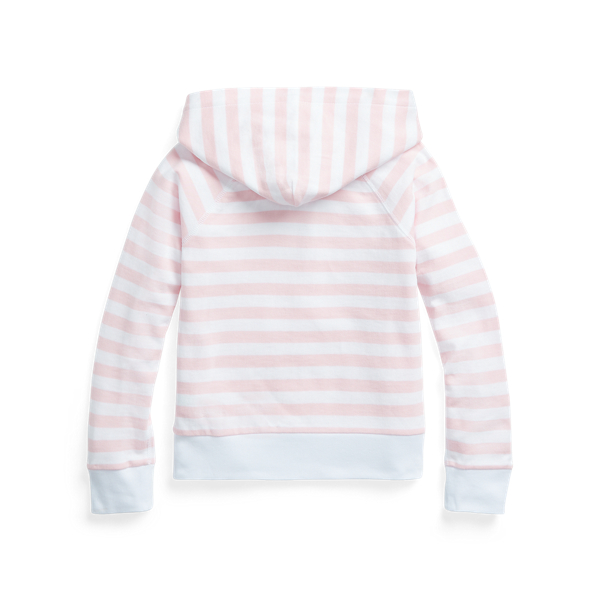 Hint Of Pink/White Striped Cotton Terry Hoodie GIRLS 7-14 YEARS 2