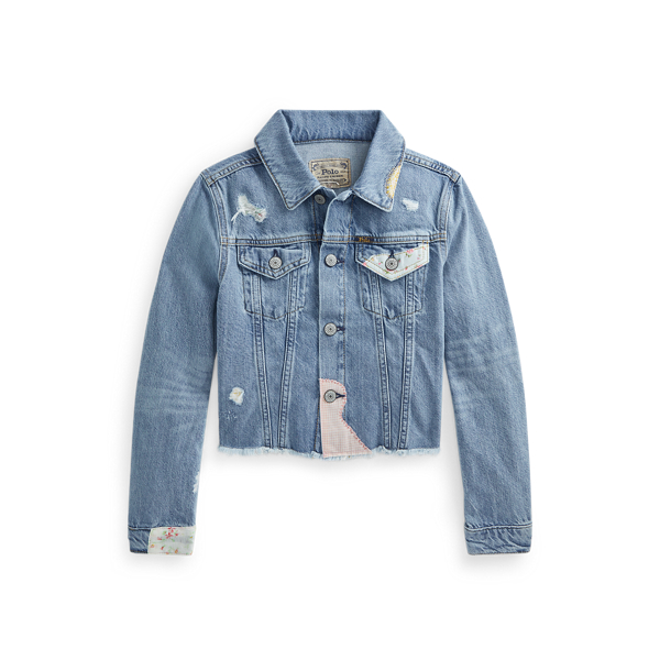 Cropped Denim Trucker Jacket