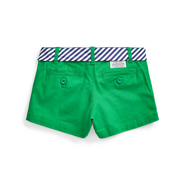 Golf Green Belted Stretch Chino Short Girls 1.5-6.5 Years 2