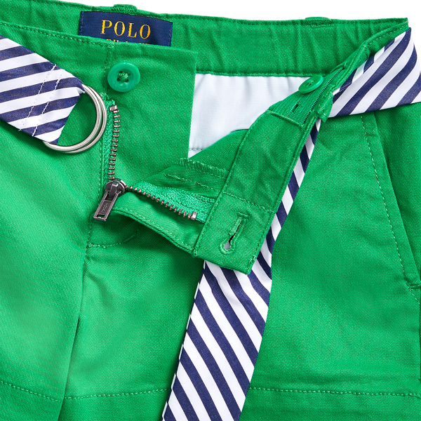 Golf Green Belted Stretch Chino Short Girls 1.5-6.5 Years 3