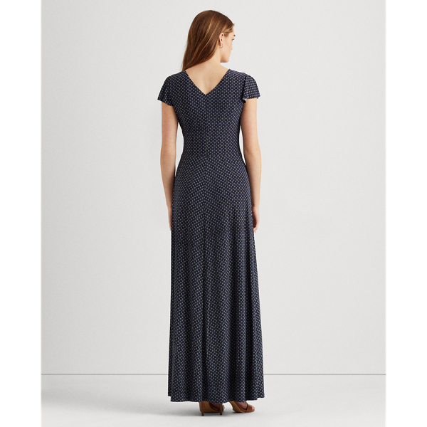 Lighthouse Navy/Colonial Print Jersey Dress Lauren 5