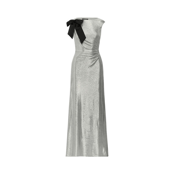 Metallic-Abendkleid mit Schleife Lauren in 1