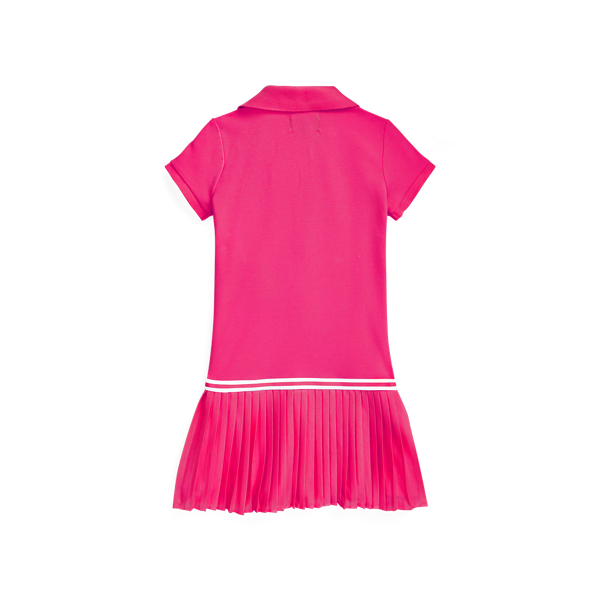 Accent Pink Pleated Mesh Polo Dress Girls 1.5-6.5 Years 2