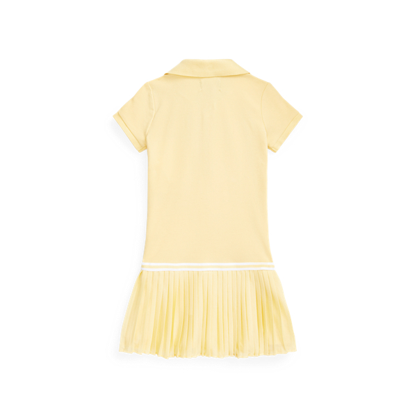 Banana Peel Pleated Mesh Polo Dress Girls 1.5-6.5 Years 2
