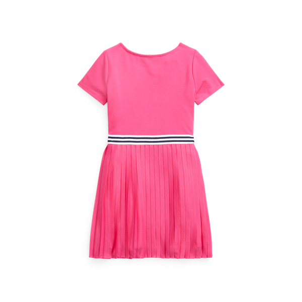 Accent Pink Pleated Stretch Jersey Dress Girls 1.5-6.5 Years 2
