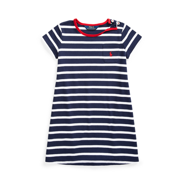 Striped Cotton Jersey T-Shirt Dress